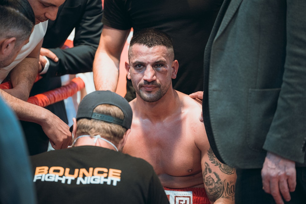 Marcos Nader kurz nach dem K.o. im Hotel Intercontinental: 