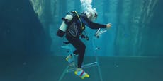 Neuer Rekord im Unterwasser-Radeln in Wien aufgestellt