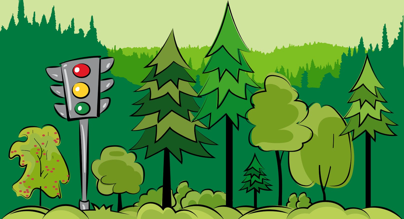 Baumartenampel: Ein Tool für Waldbesitzer:innen, um leichter zu erkennen, welche Baumarten eine gute Zukunft haben.