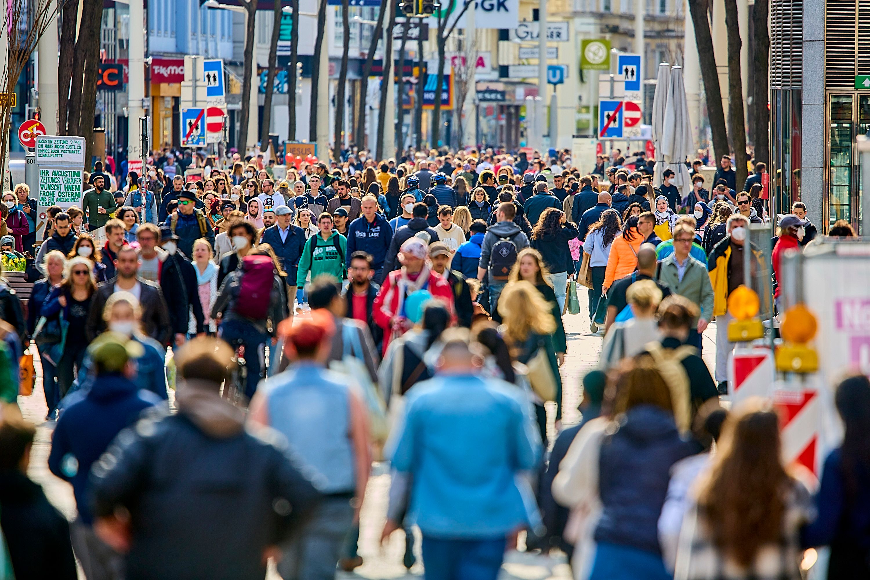 Die Bevölkerungszahl Österreichs stieg in den ersten drei Monaten des Jahres 2022 stärker als im gesamten Jahr 2021.