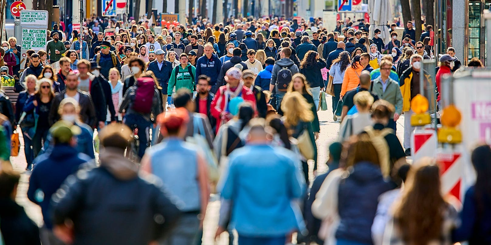 Die Bevölkerungszahl Österreichs stieg in den ersten drei Monaten des Jahres 2022 stärker als im gesamten Jahr 2021.