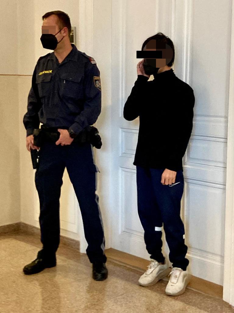 Der Angeklagte vor Gericht in Wr. Neustadt