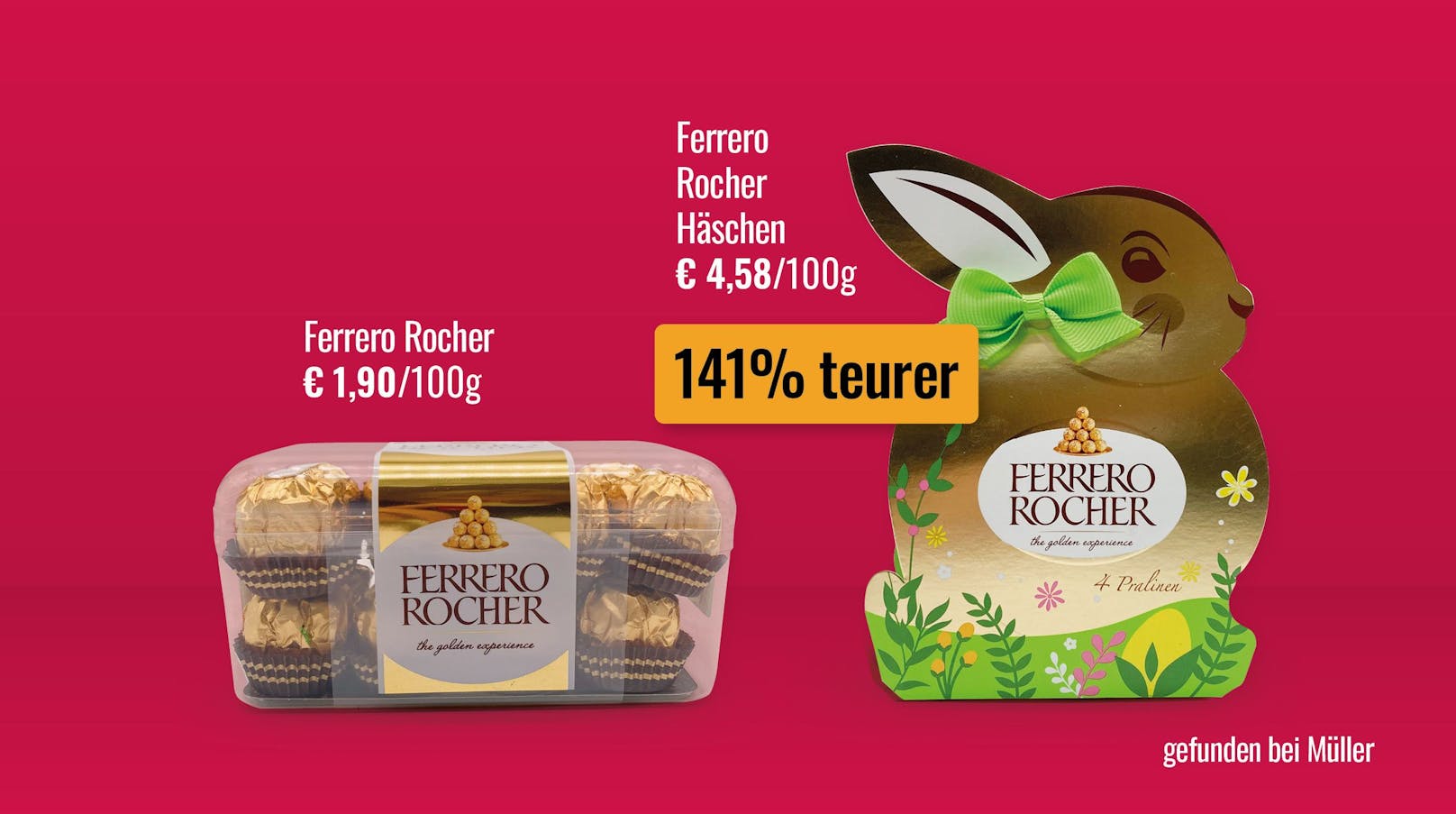Ferrero Rocher lieber in der herkömmlichen Verpackung kaufen.