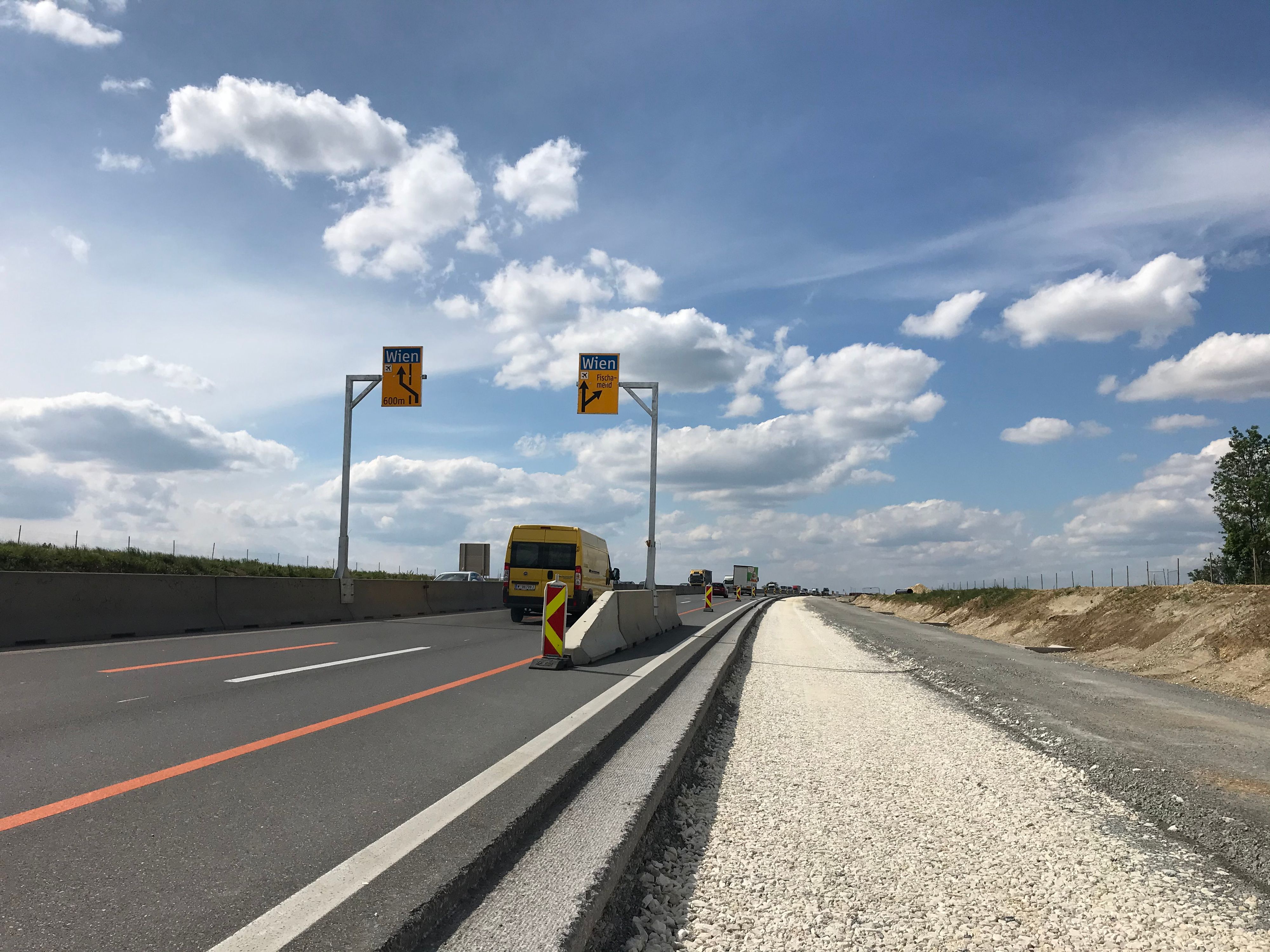 Bauarbeiten entlang der A4