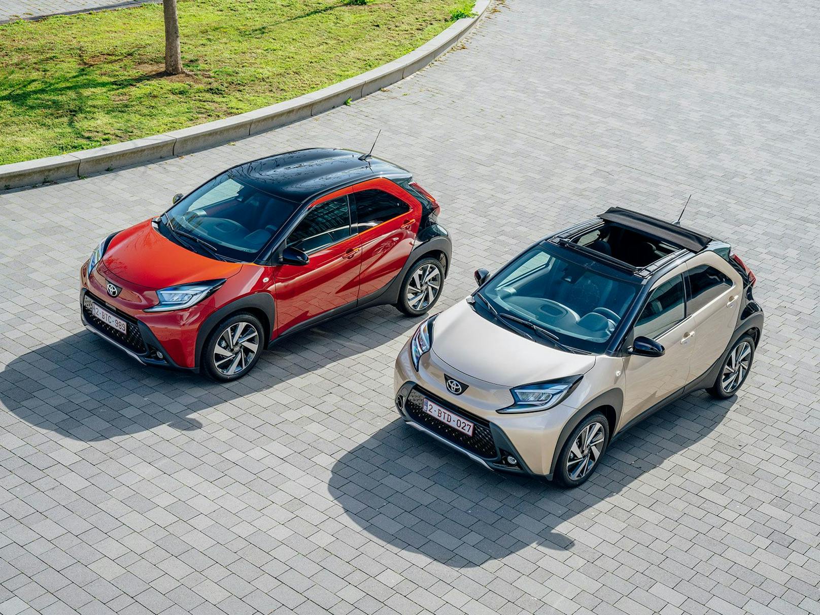 Der neue Toyota Aygo X ist auch mit elektrischem Faltdach erhältlich