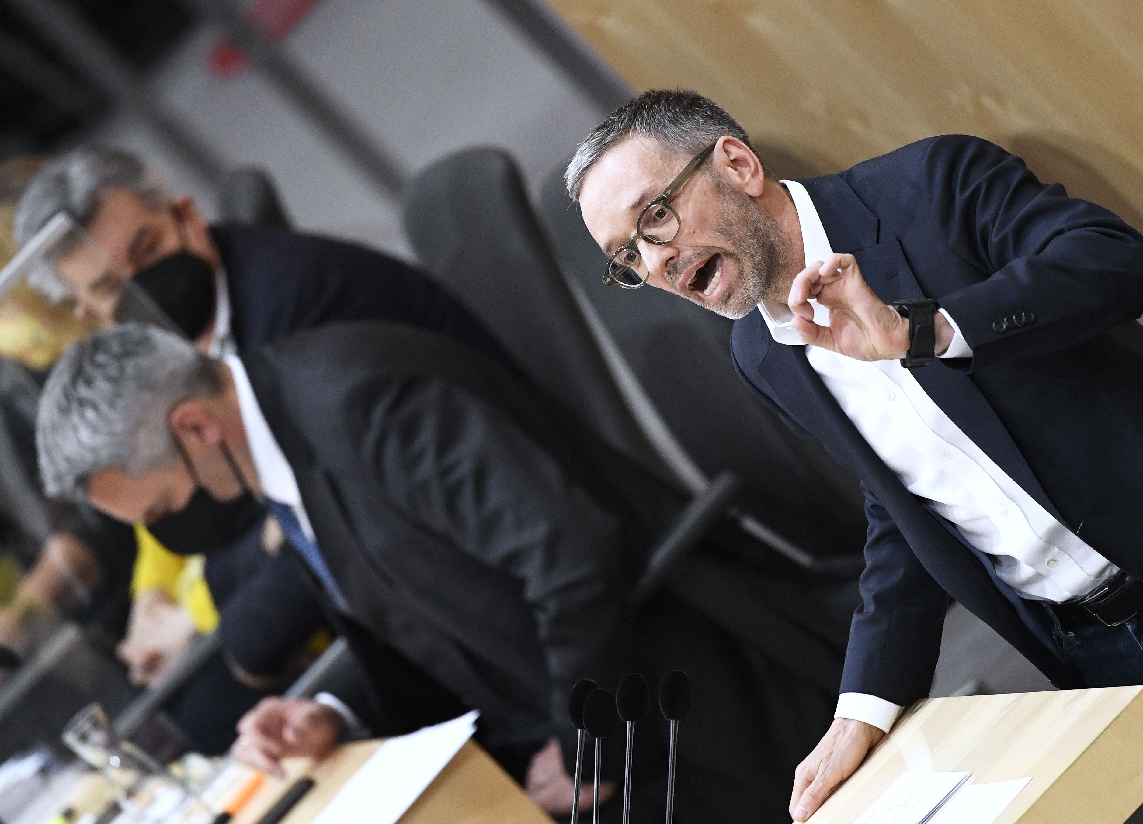 FPÖ-Chef Kickl attackiert die Bundesregierung.