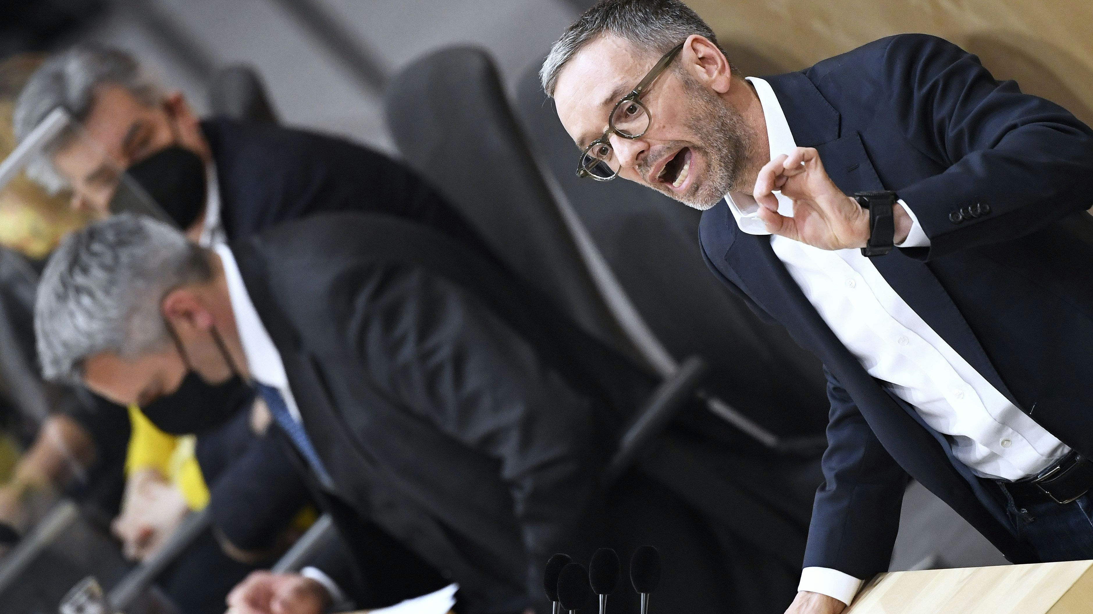 FPÖ-Chef Kickl attackiert die Bundesregierung.