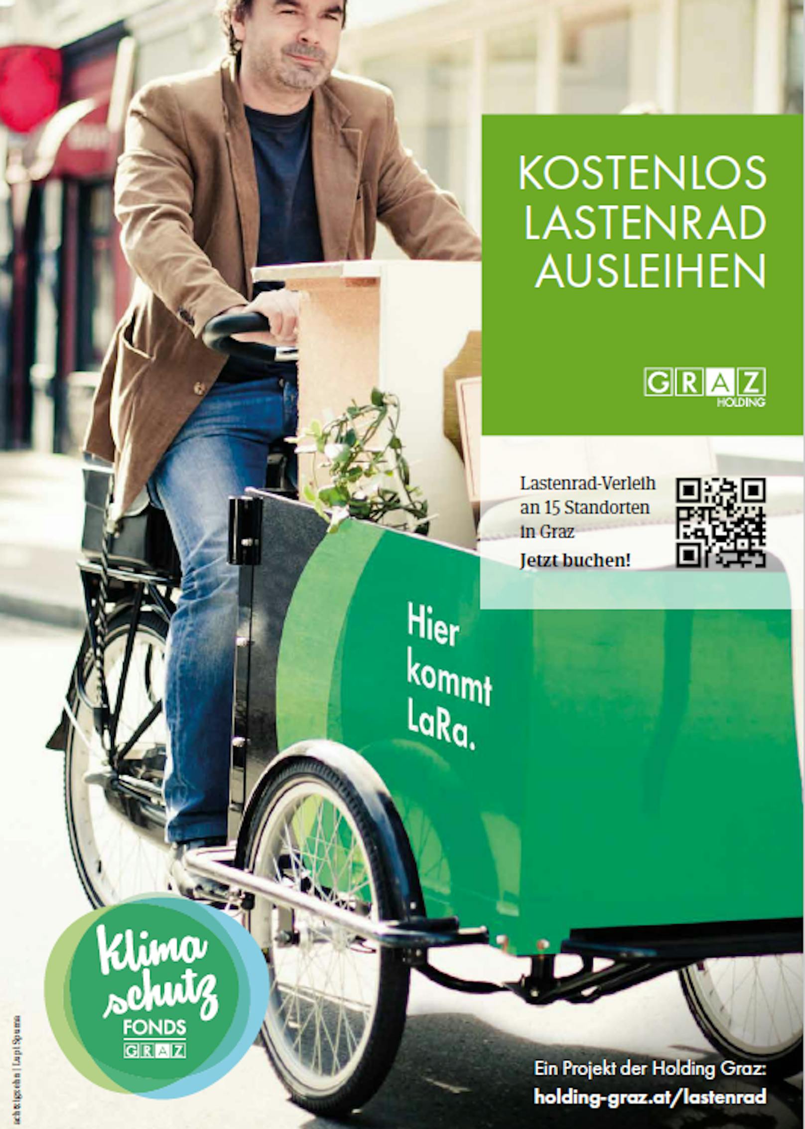Der Flyer für "LaRa - Das Lastenrad"