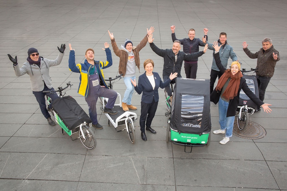 Die Lastenräder gelten als attraktive&nbsp;Alternative zum motorisierten Verkehr und&nbsp;kommen in  der gesamten Grazer Innenstadt zum Einsatz.