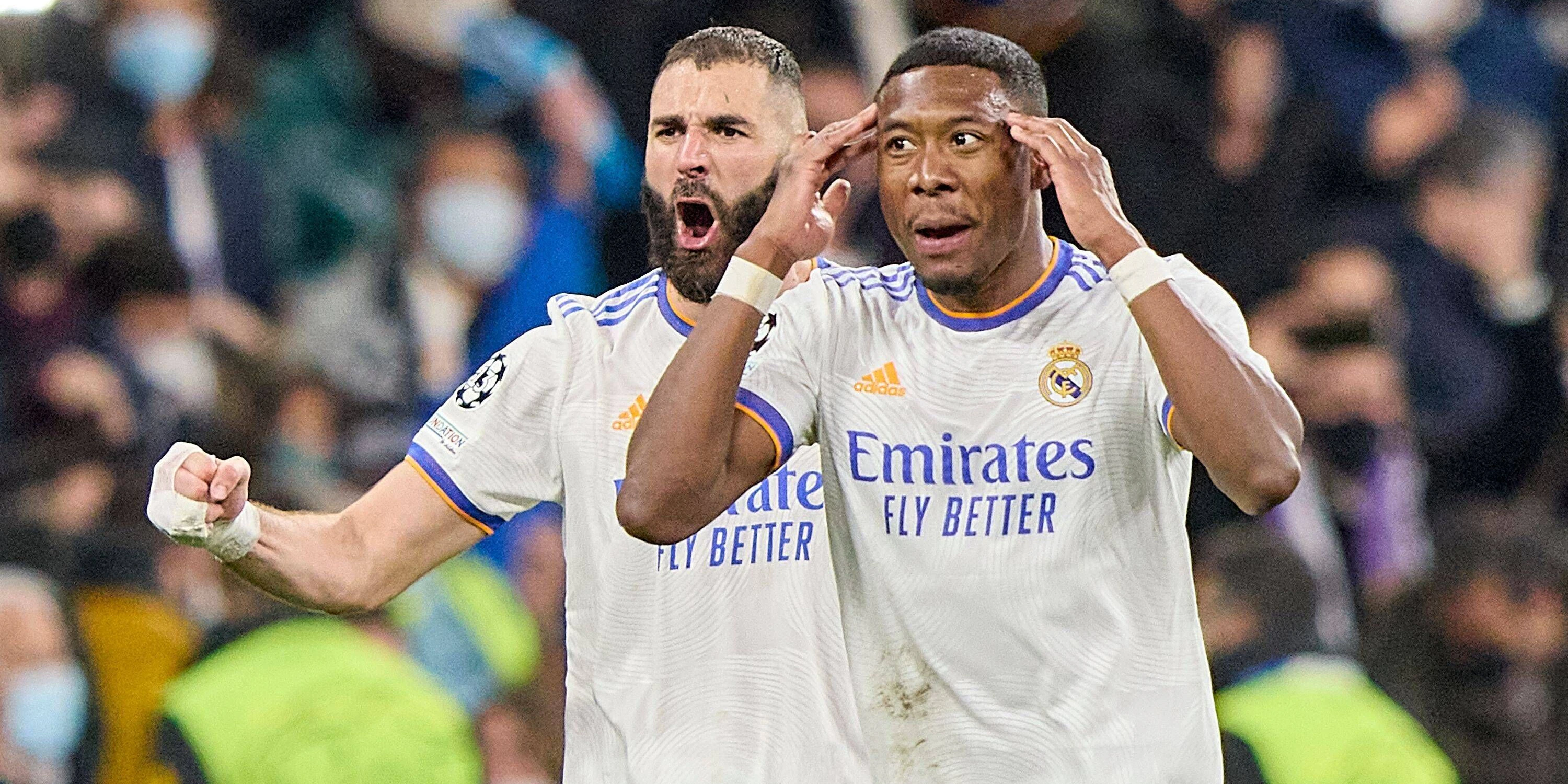 Alaba und Benzema jubeln