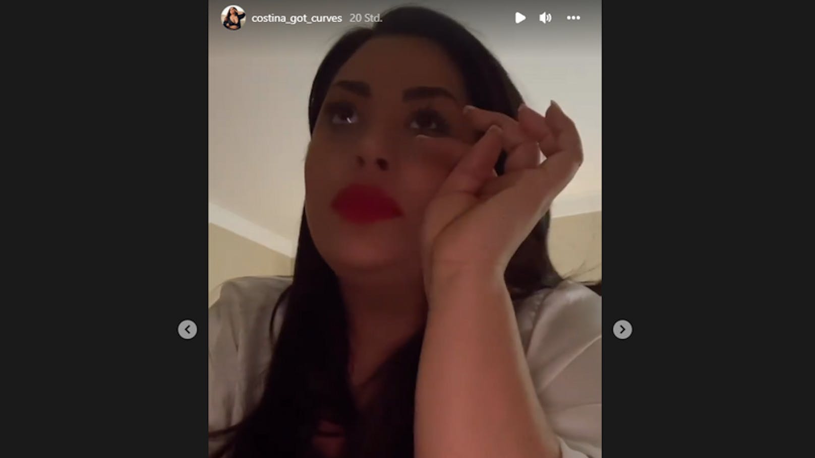 Costina konnte die Tränen in der Instagram-Story am Mittwoch nicht zurückkhalten.&nbsp;