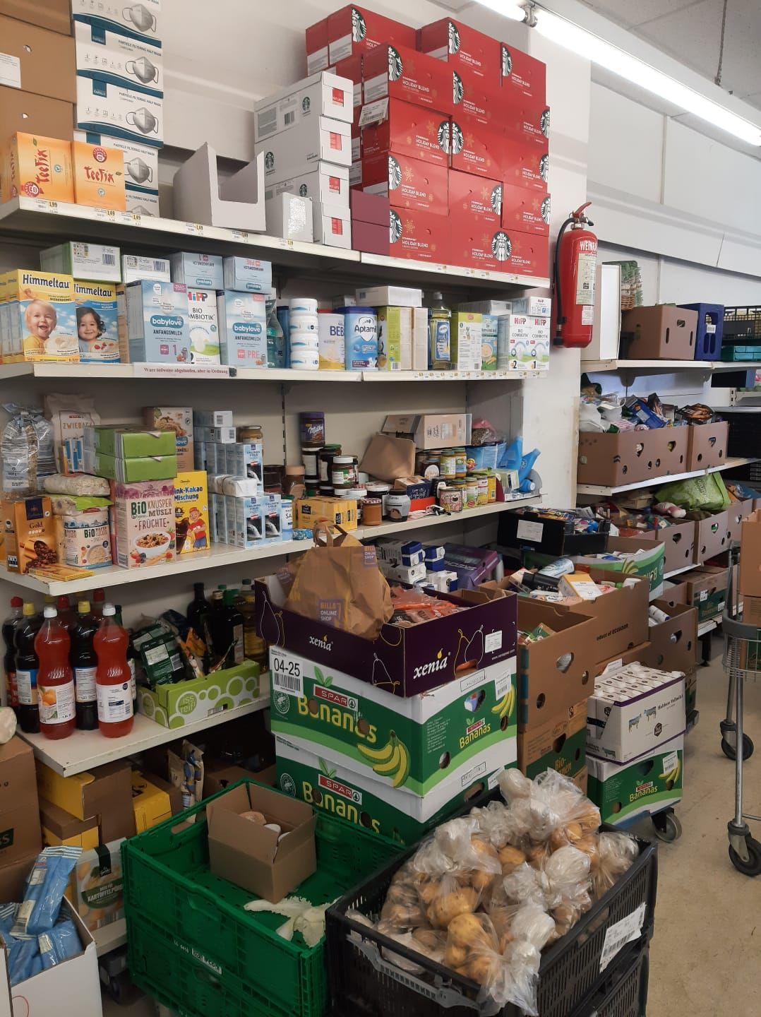 Das Lager des Grazer Vinzimarktes 