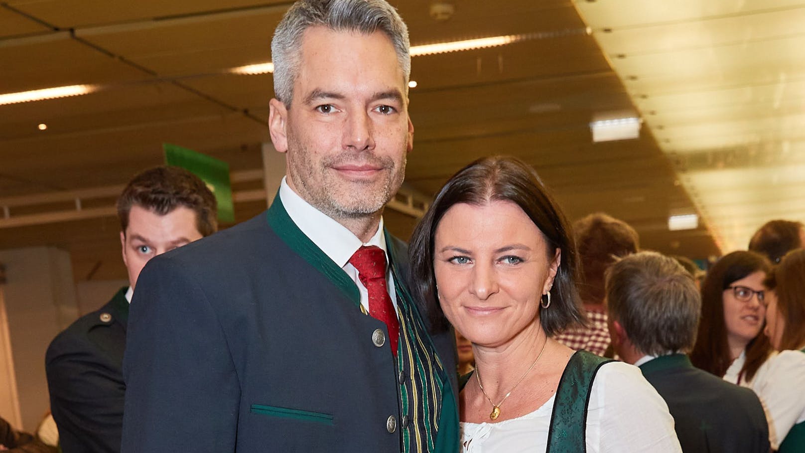 Bundeskanzler <strong>Karl Nehammer</strong> und seine Frau Katharina beim Niederösterreichischen Bauernbundball 2020.