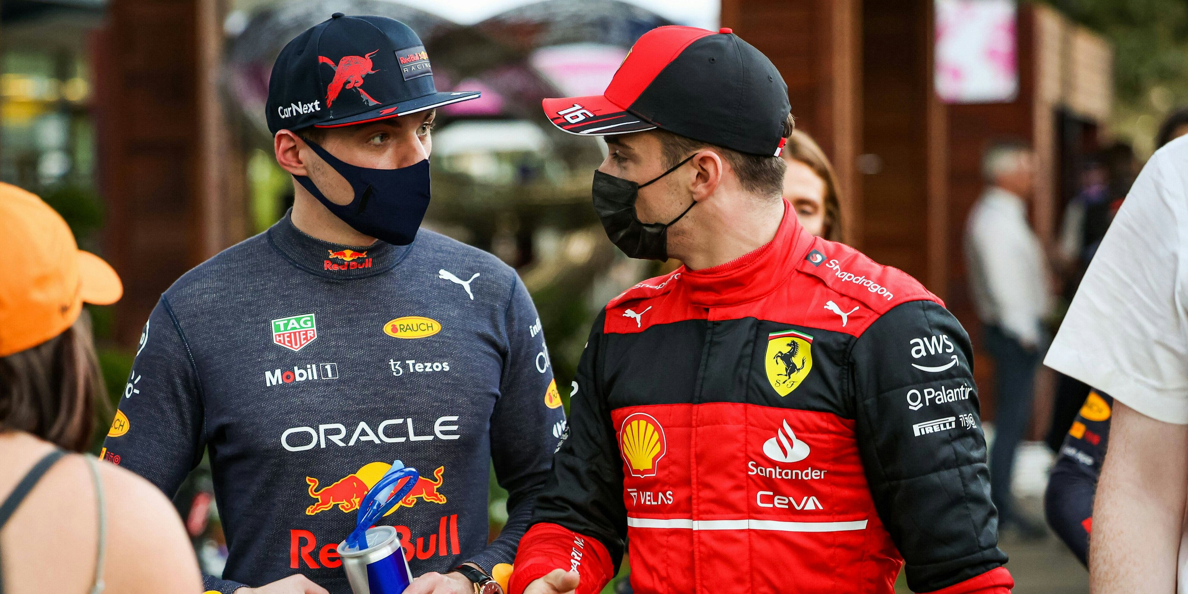 Max Verstappen und Charles Leclerc