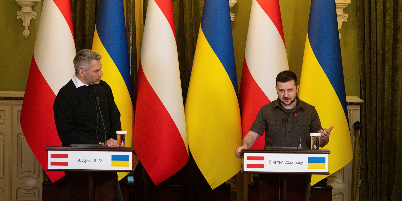 Am Samstag traf Nehammer den ukrainischen Präsidenten Selenski.