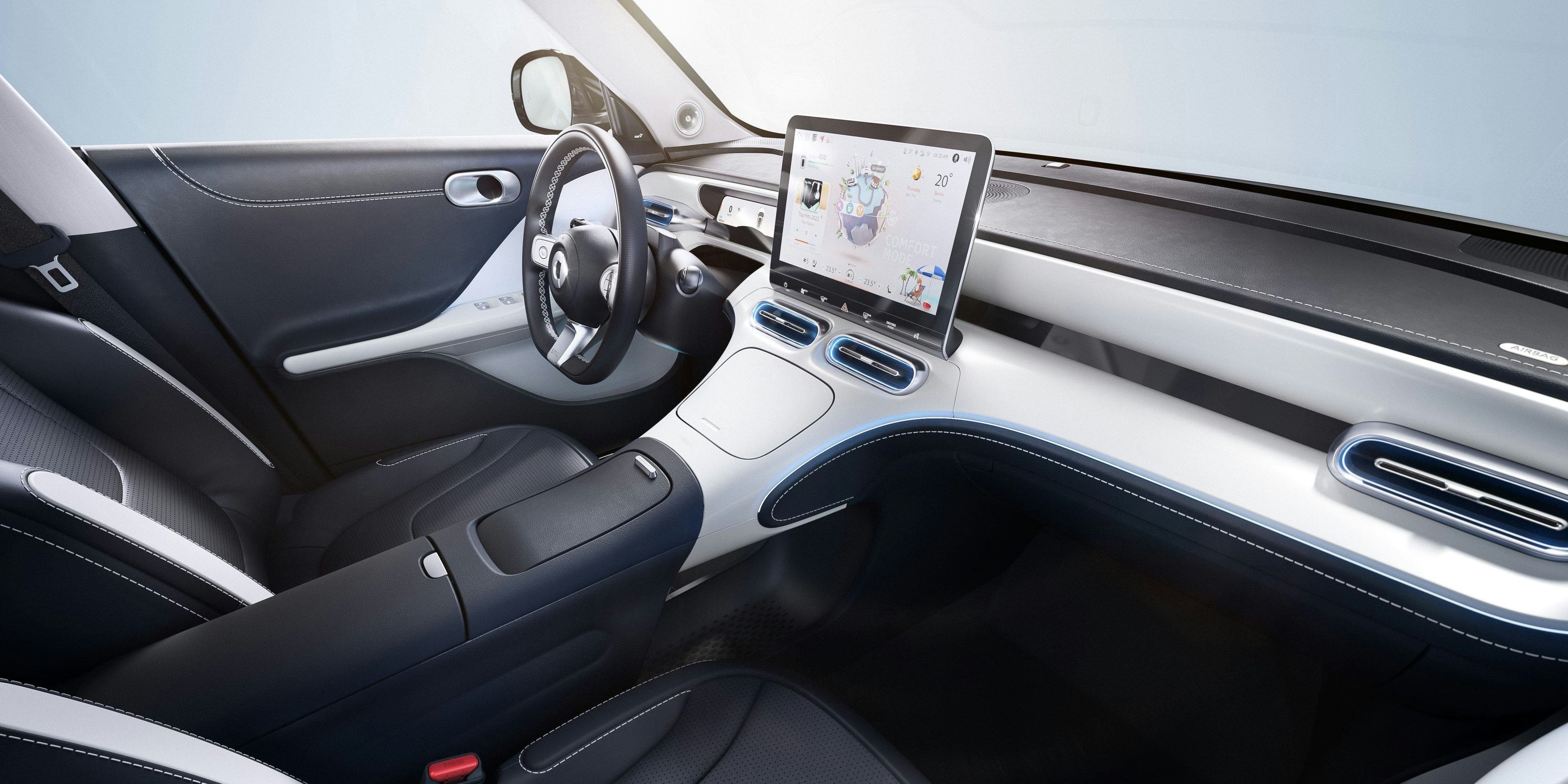 So sieht der Elektro-SUV Smart #1 von innen aus.