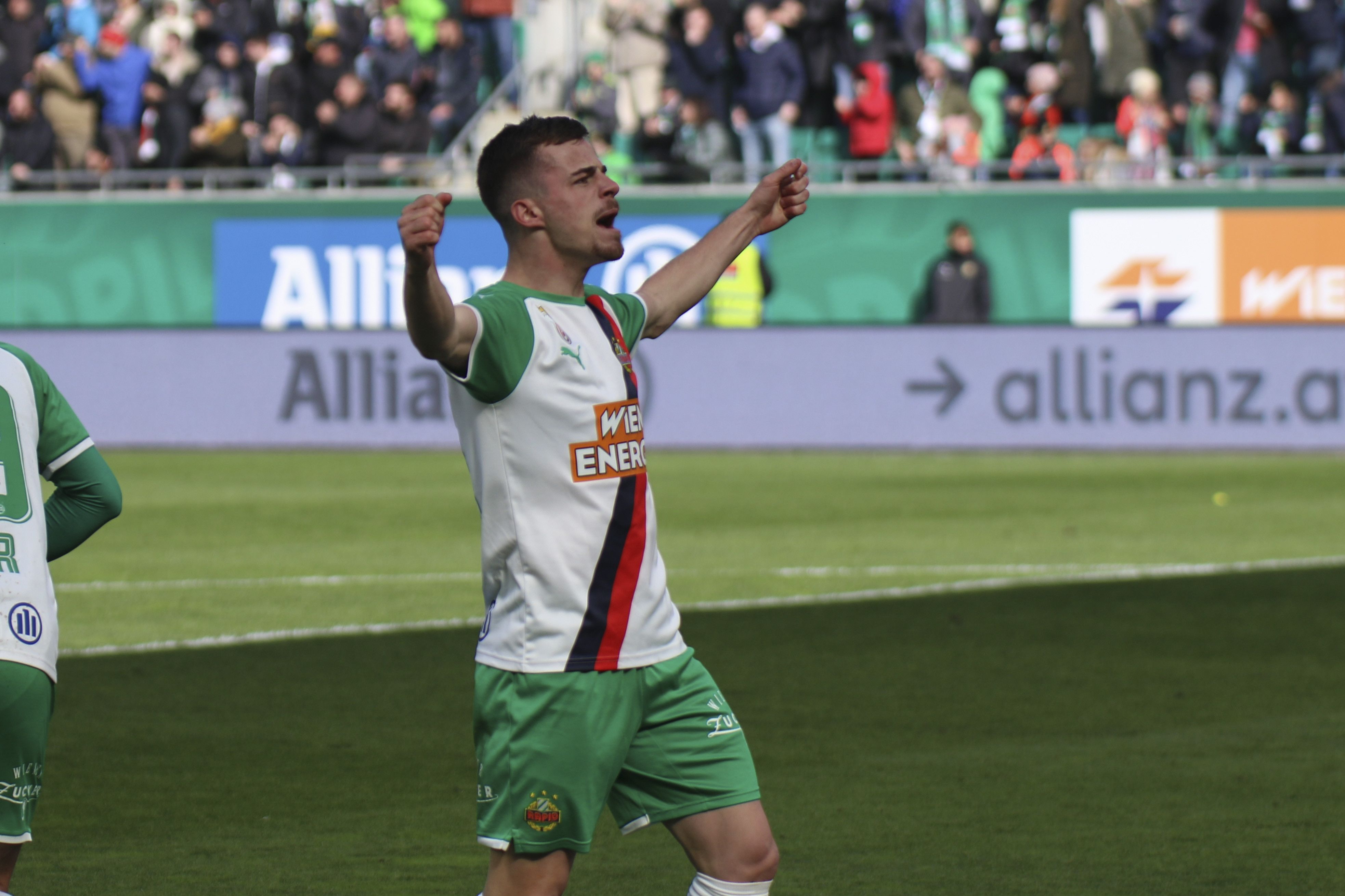 Dragoljub Savic erzielte sein erstes Tor für Rapid.