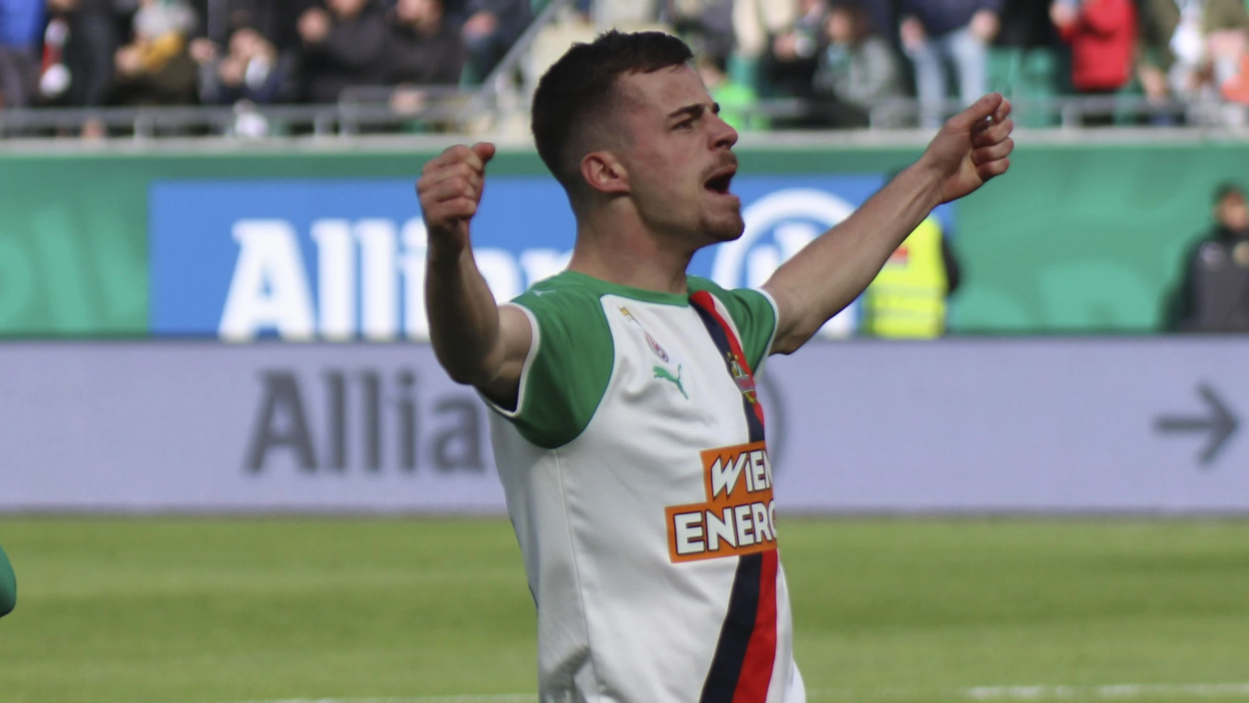 Dragoljub Savic erzielte sein erstes Tor für Rapid.