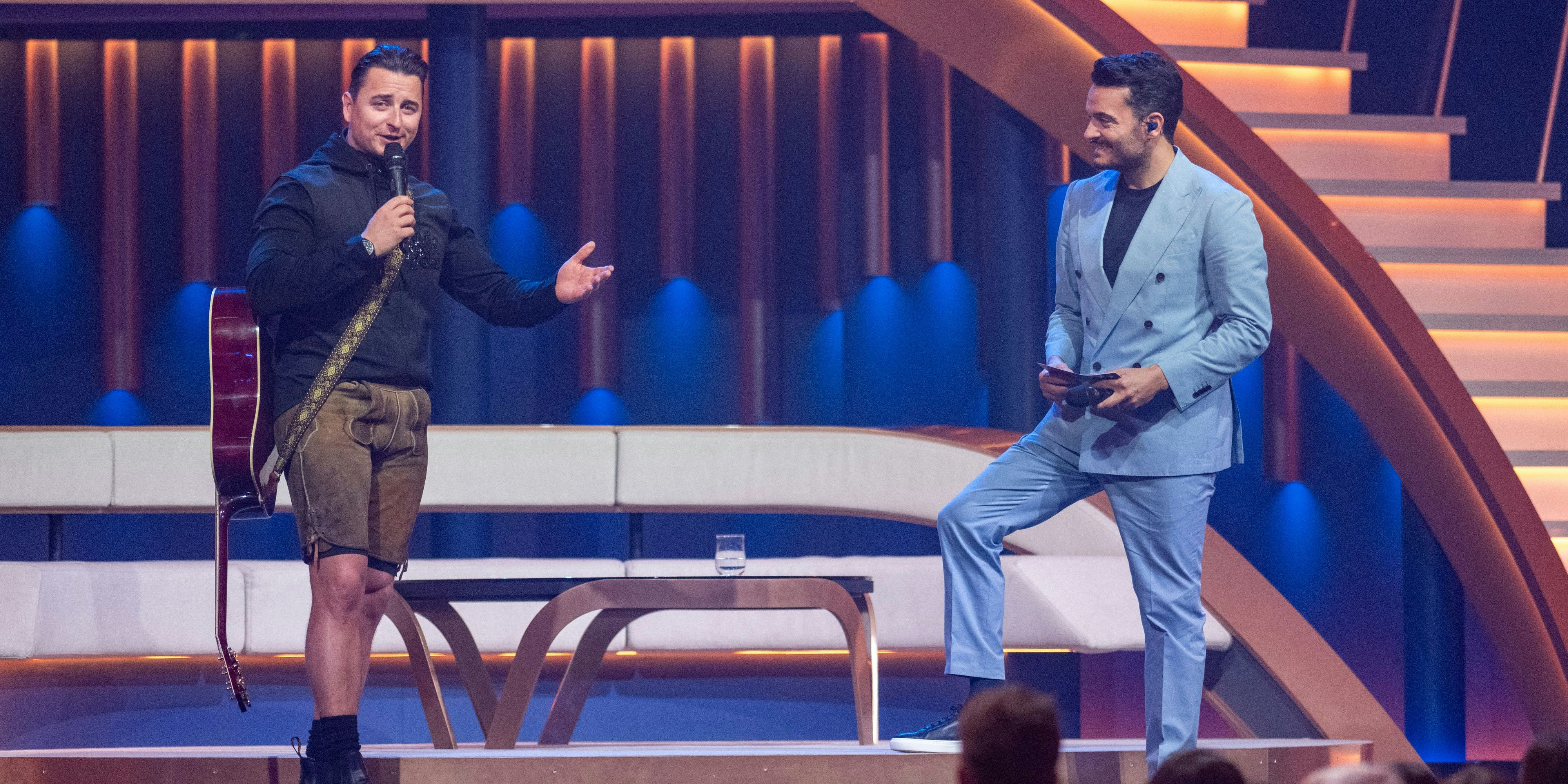 Andreas Gabalier und Giovanni Zarrella in der "Giovanni Zarrella Show