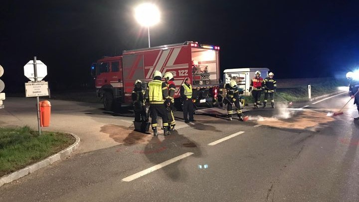 Die Feuerwehr vor Ort.