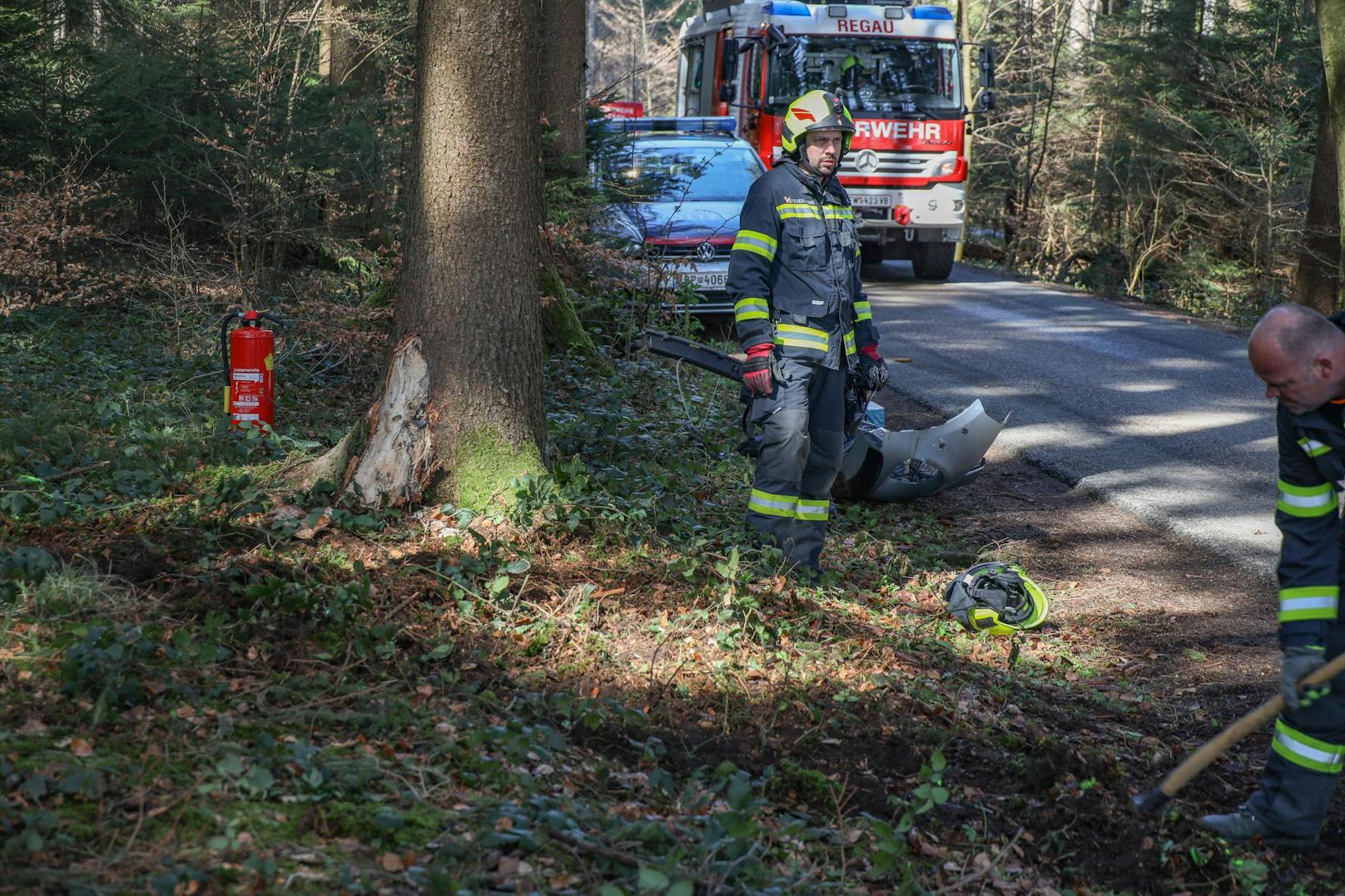 Im Einsatz war auch die Feuerwehr.