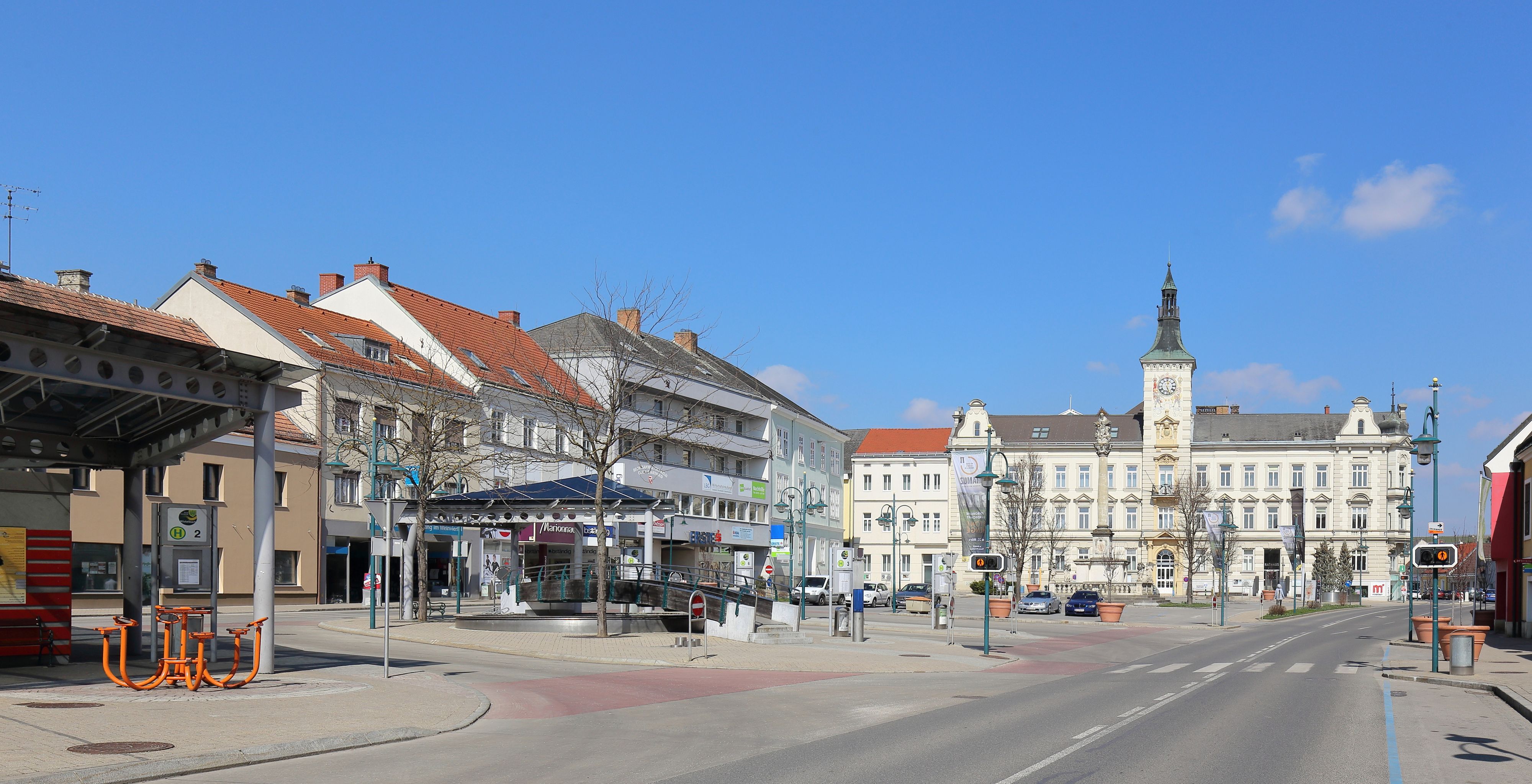Der Hauptplatz in Mistelbach