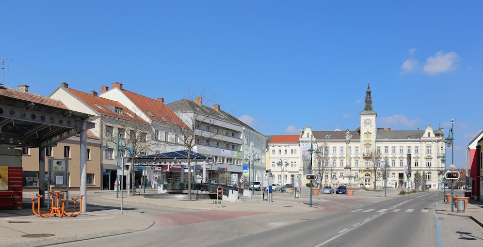Der Hauptplatz in Mistelbach
