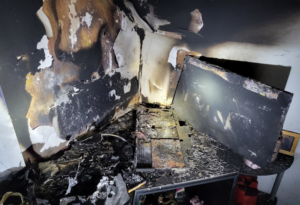 Der Fernseher war Ursache des Schwelbrandes.