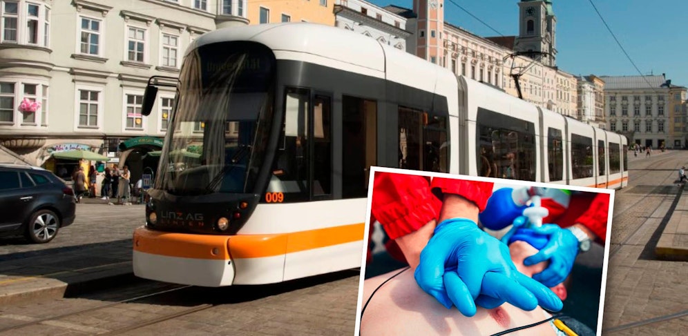 In einer Linzer Straßenbahn ist ein 22-Jähriger zusammengebrochen. Er konnte gerettet werden. (Symbolbild)