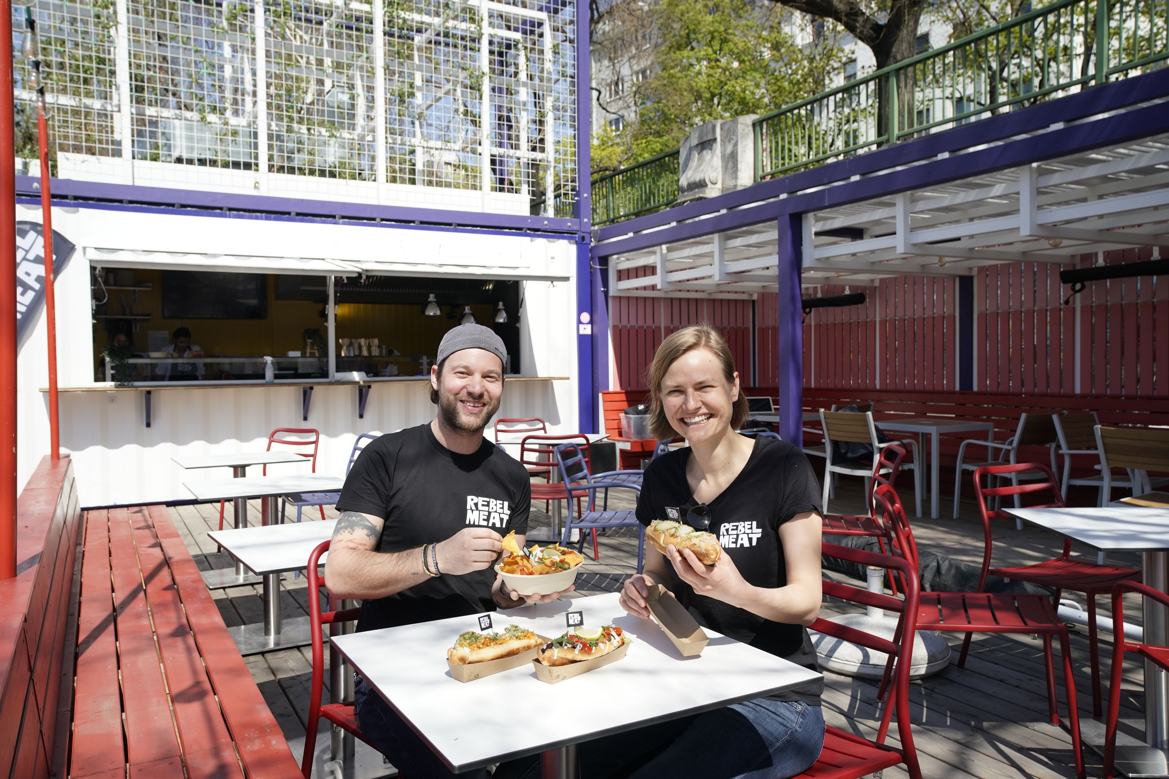 Die Fleisch-Rebellen Martin (35) und Alexandra (32) beim Pop-up von 