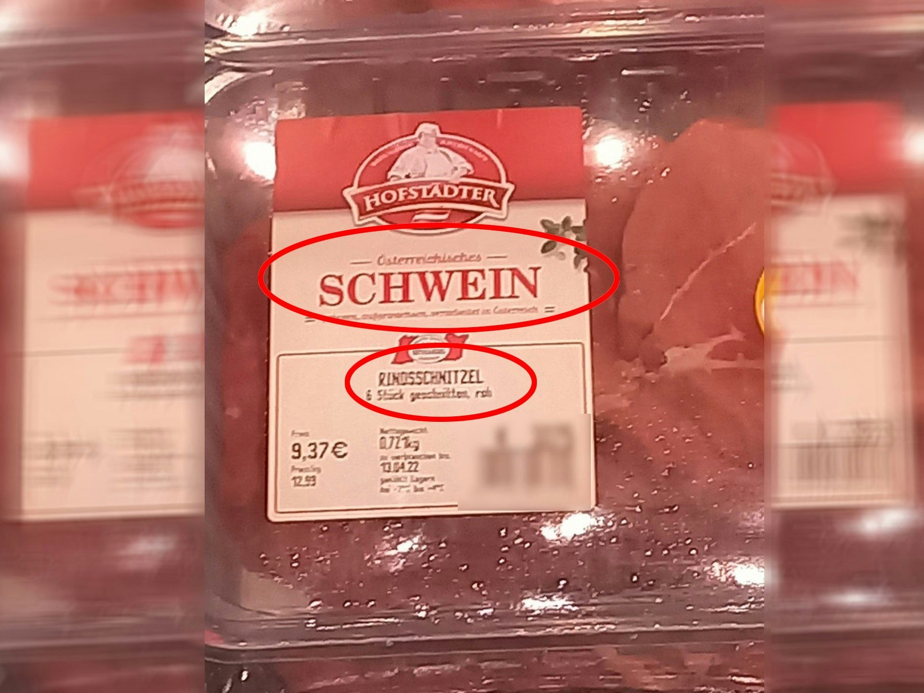 Fleischverpackung sorgt für Verwirrung