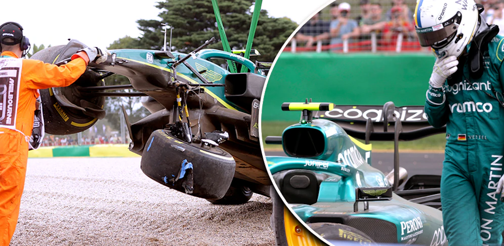 Sebastian Vettel crashte in Australien