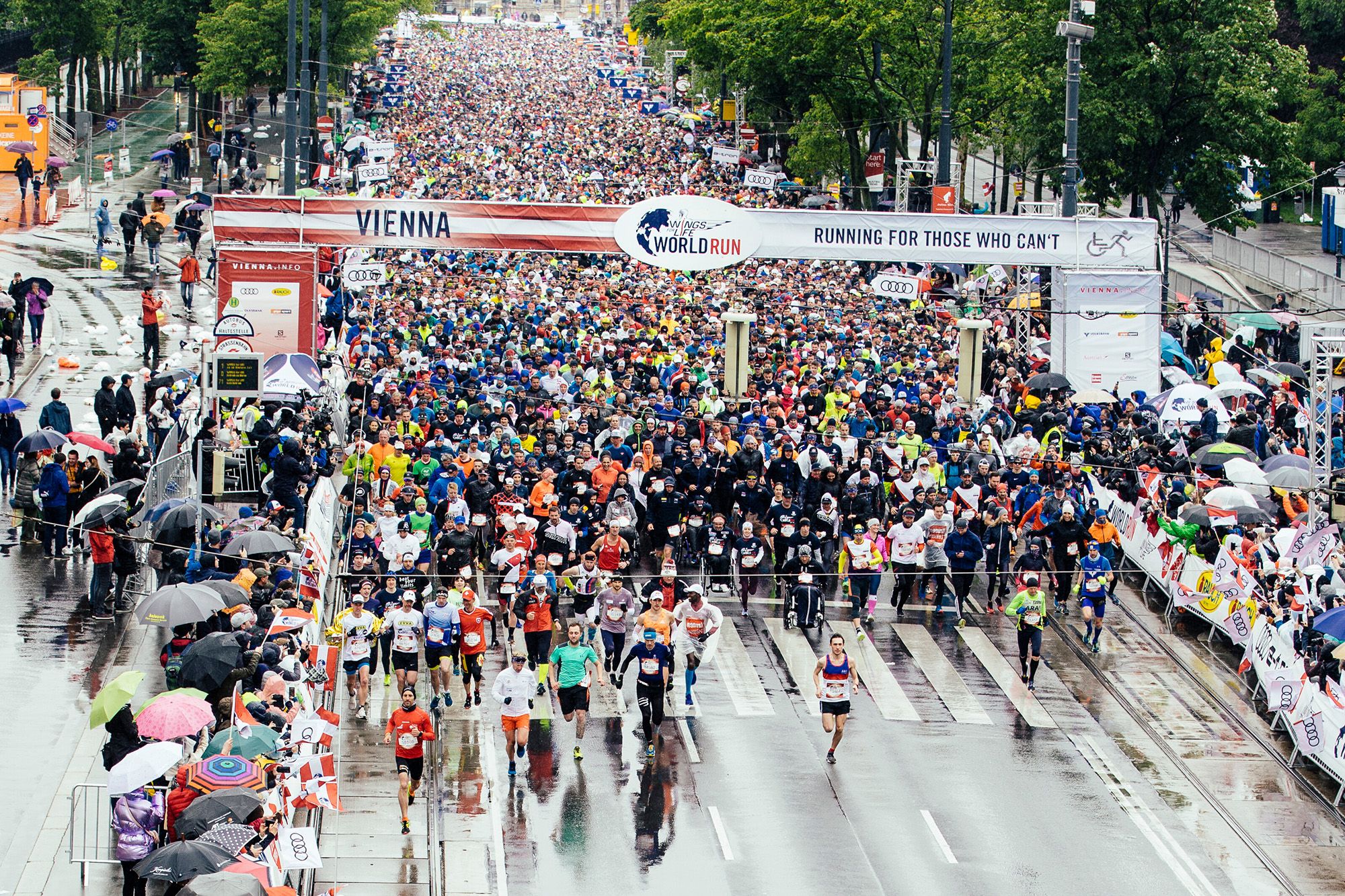 Start zum Wings for Life World Run in Wien im Jahr 2022