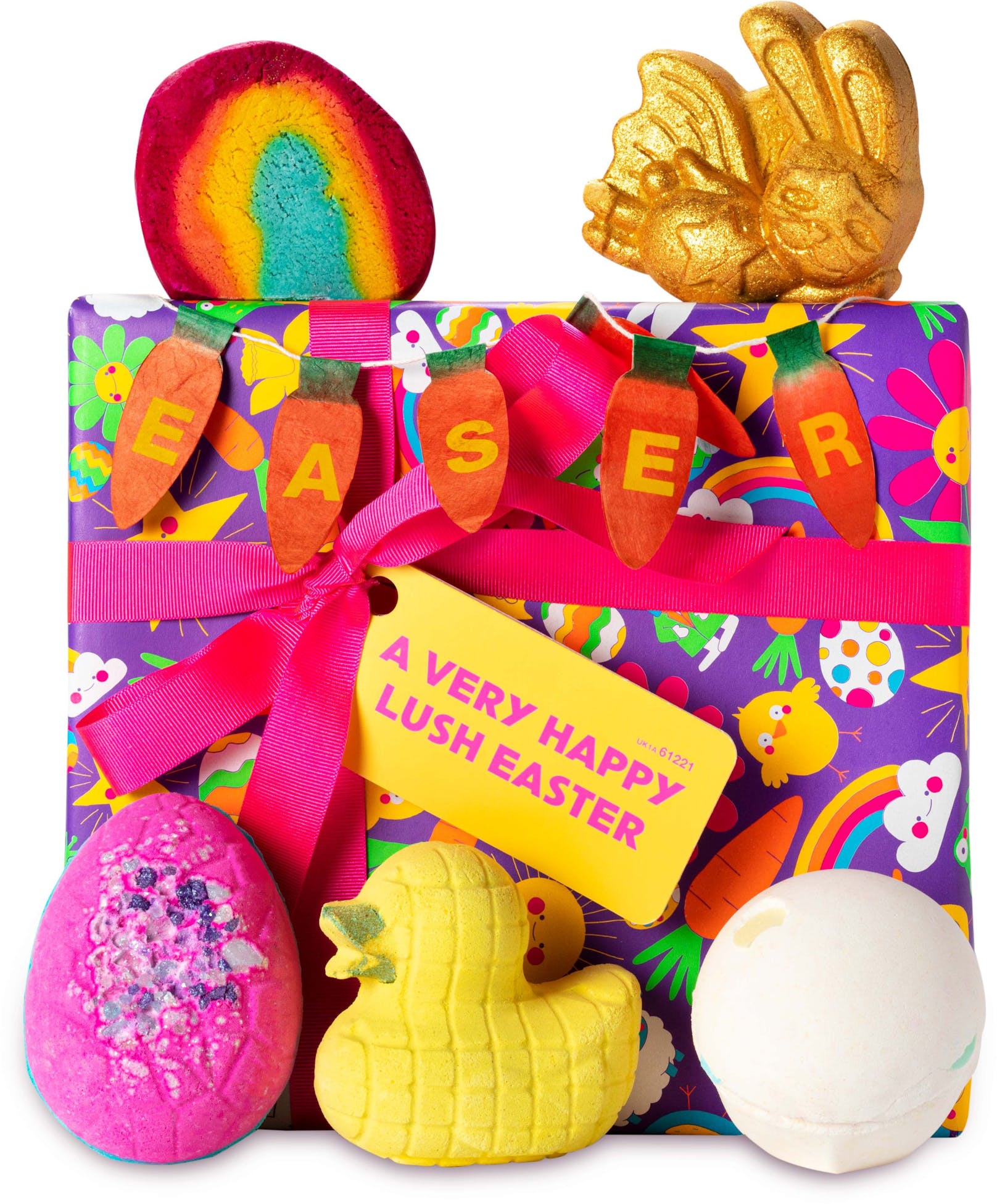 Für eine besondere Osterfei-ei-ei-er! Eine spaßbepackte Box voller Schätze zum Baden, wenn die Osterglocken bimmeln! "A Very Happy Lush Easter" um 40,95 Euro bei Lush.