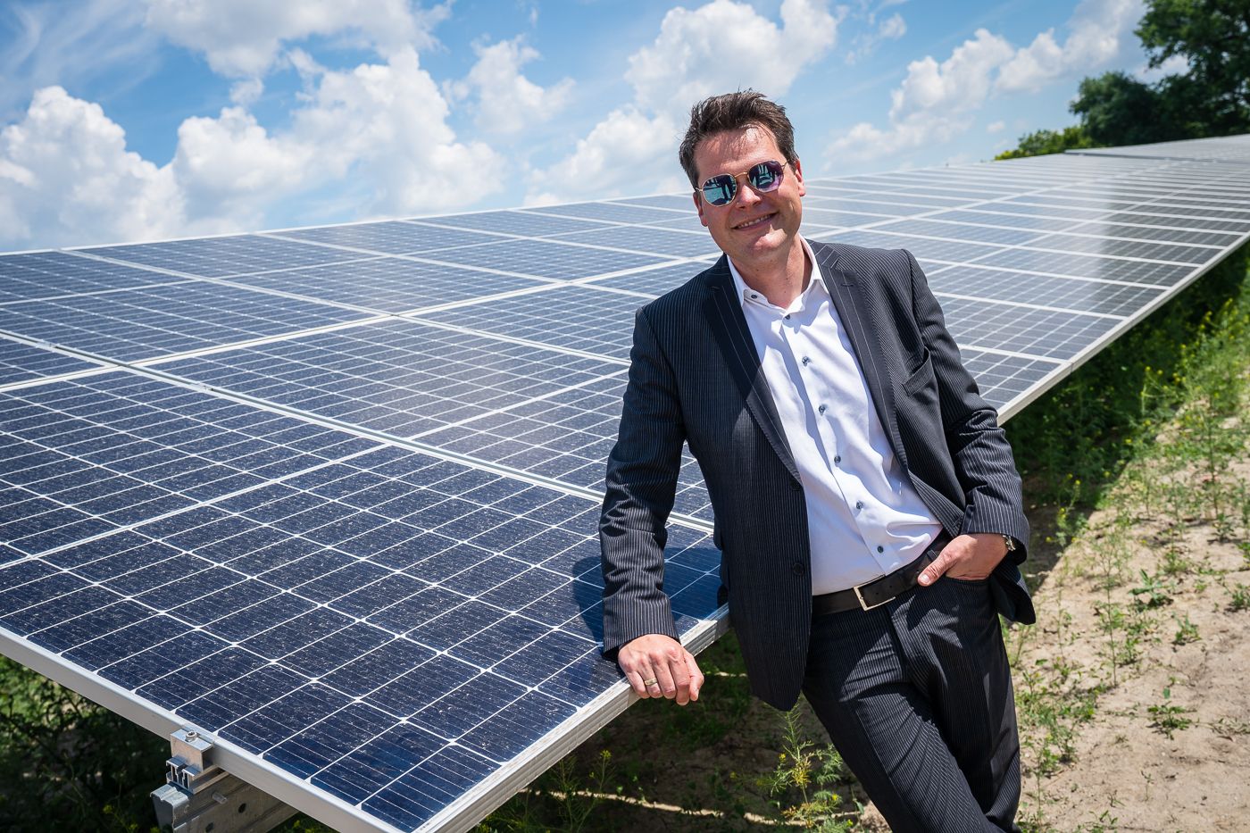 Klimastadtrat Jürgen Czernohorsky (SPÖ) stellt die neue Photovoltaik-Förderung vor.