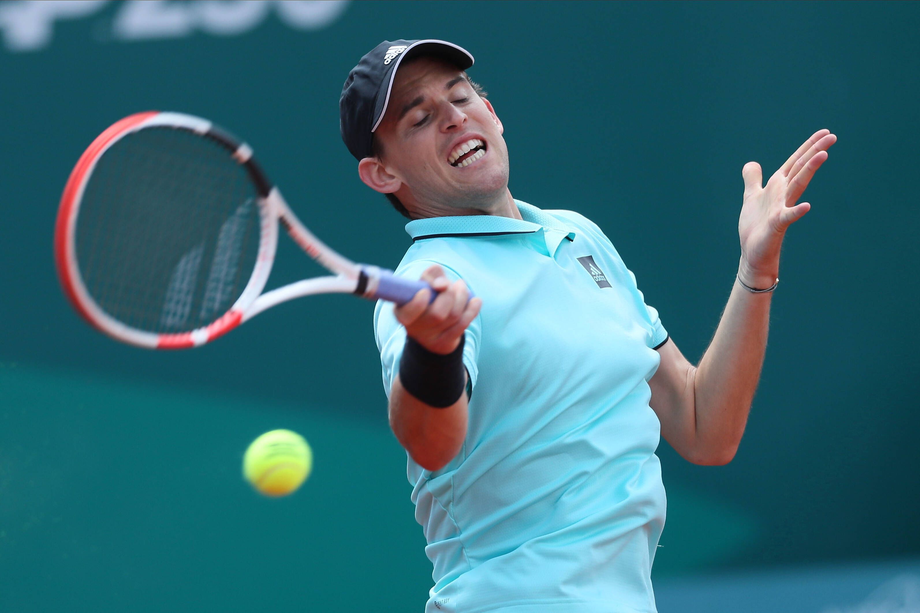 Dominic Thiem beim Match gegen John Millman in Serbien.