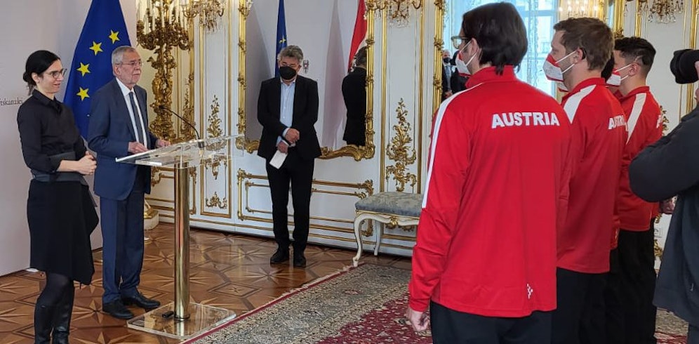 Bundespräsident Alexander Van der Bellen verabschiedete Österreichs Deaflympics-Sportler