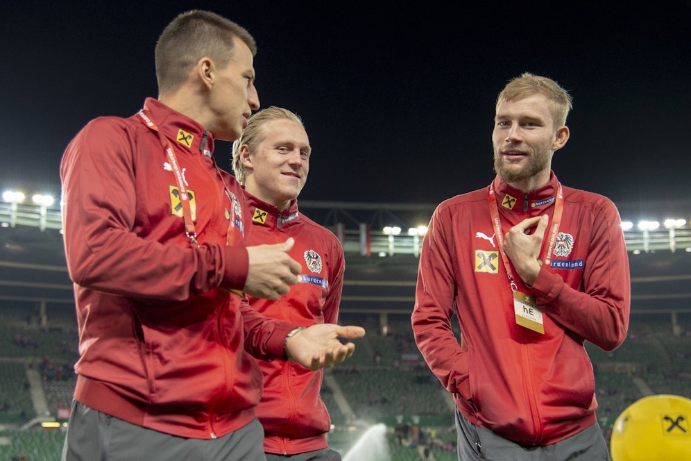 Konrad Laimer und Xaver Schlager stehen bei europäischen Top-Klubs auf dem Zettel. 