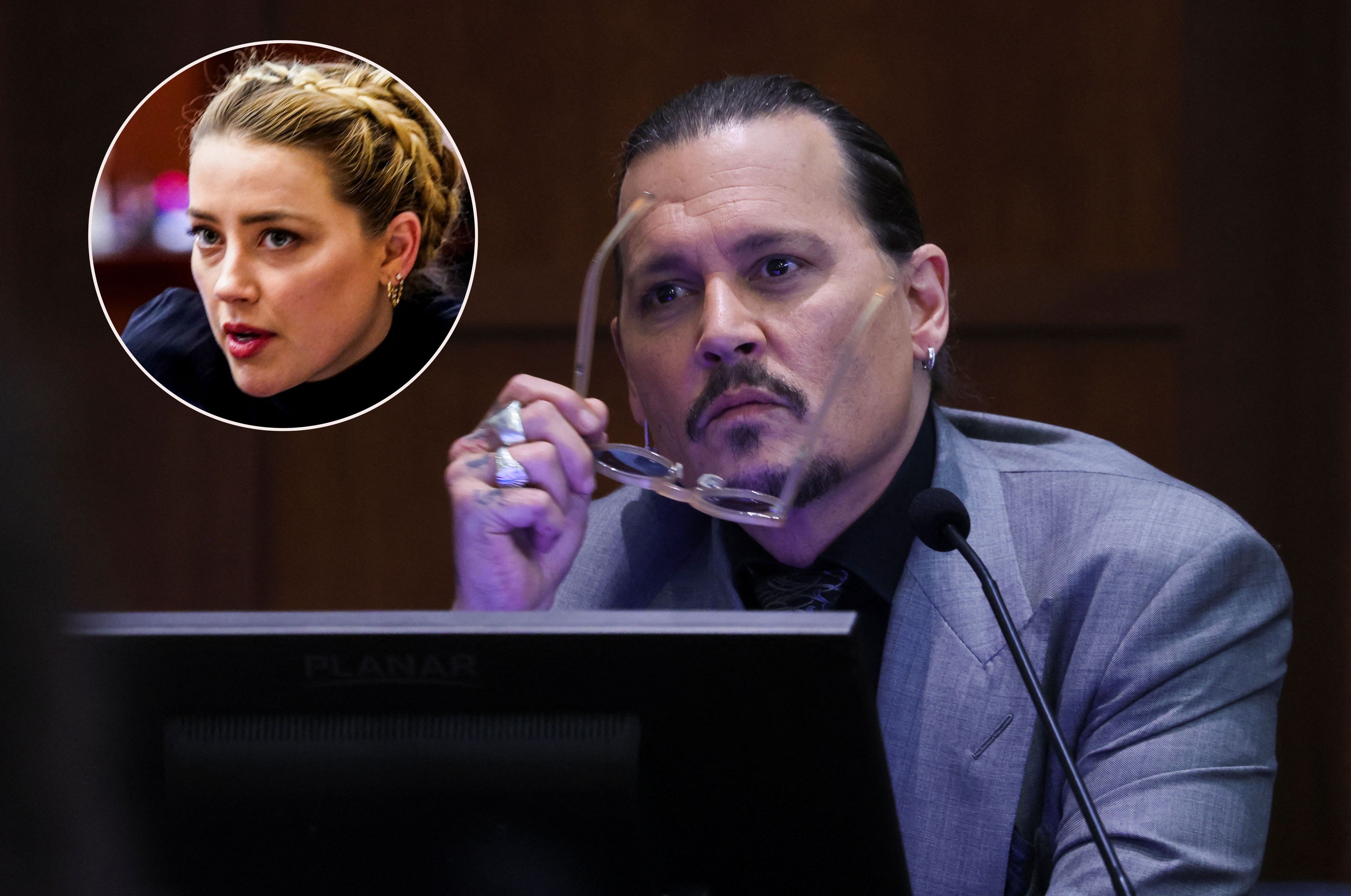 Schauspieler Johnny Depp und Amber Heard vor Gericht