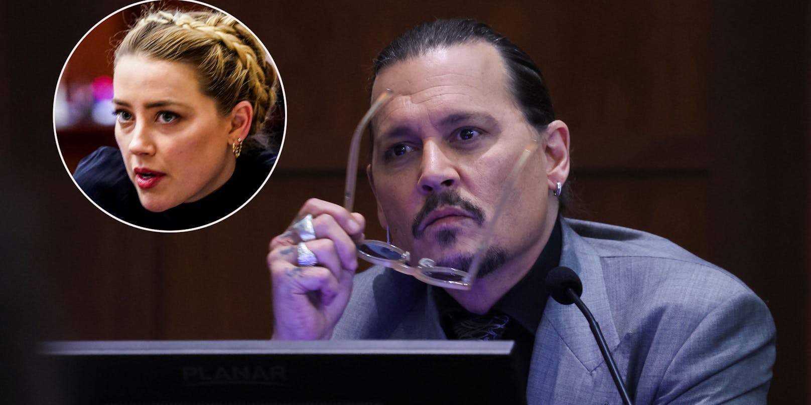 Schauspieler Johnny Depp und Amber Heard vor Gericht