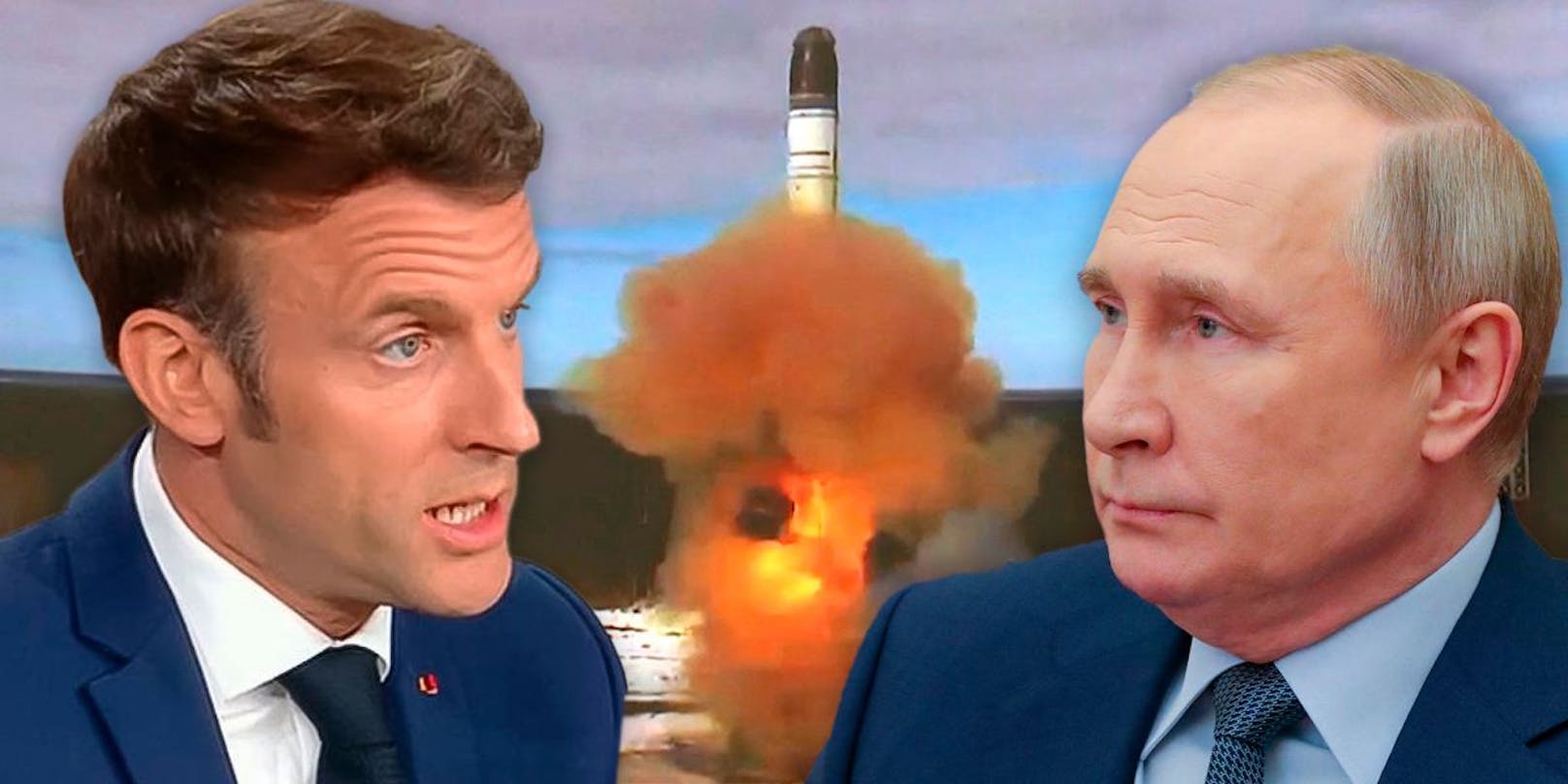 Emmanuel Macron bezeichnet den jüngsten Raketentest Putins als "sehr besorgniserregend".