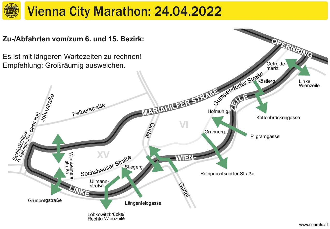 So kommt man in und aus den Bezirken 6 und 15.