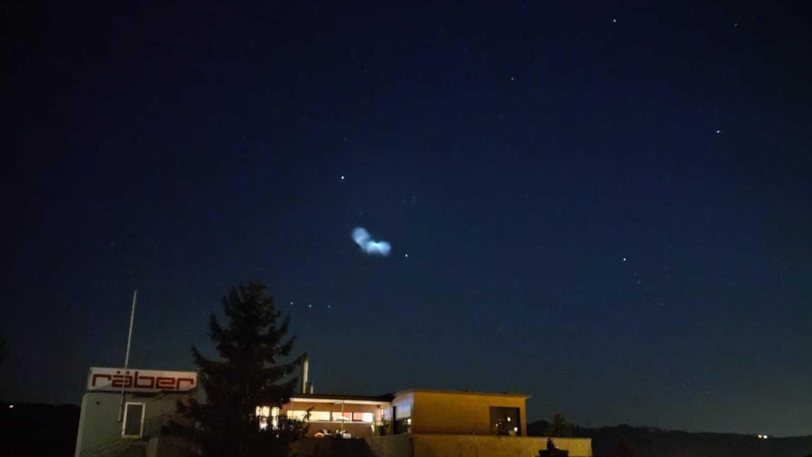 Das mysteriöse Objekt war nicht nur über Hitzkirch im Kanton Luzern zu sehen …