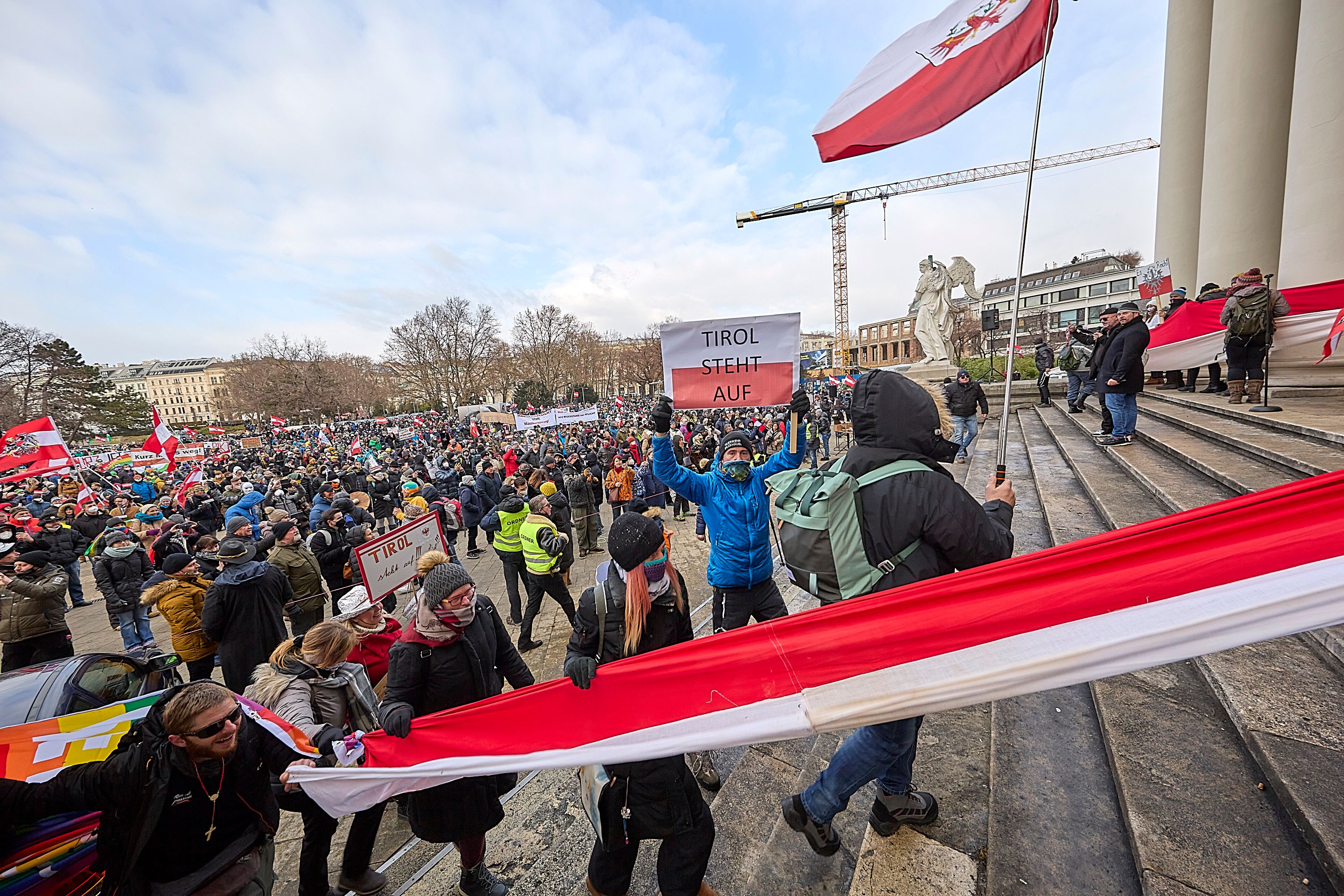 Anti-Corona Demo in Innsbruck.