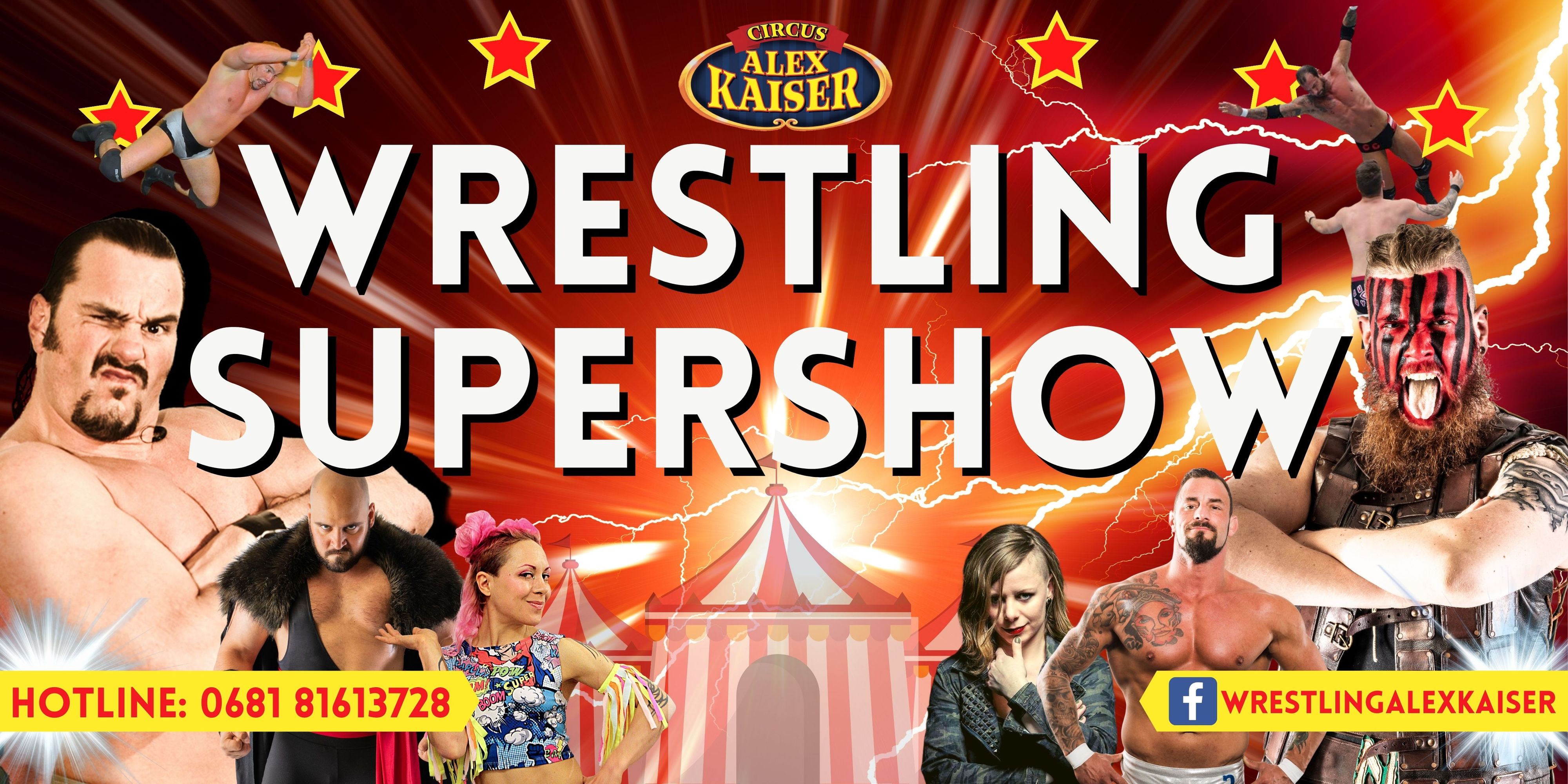 Wrestling Show im Zirkuszelt.