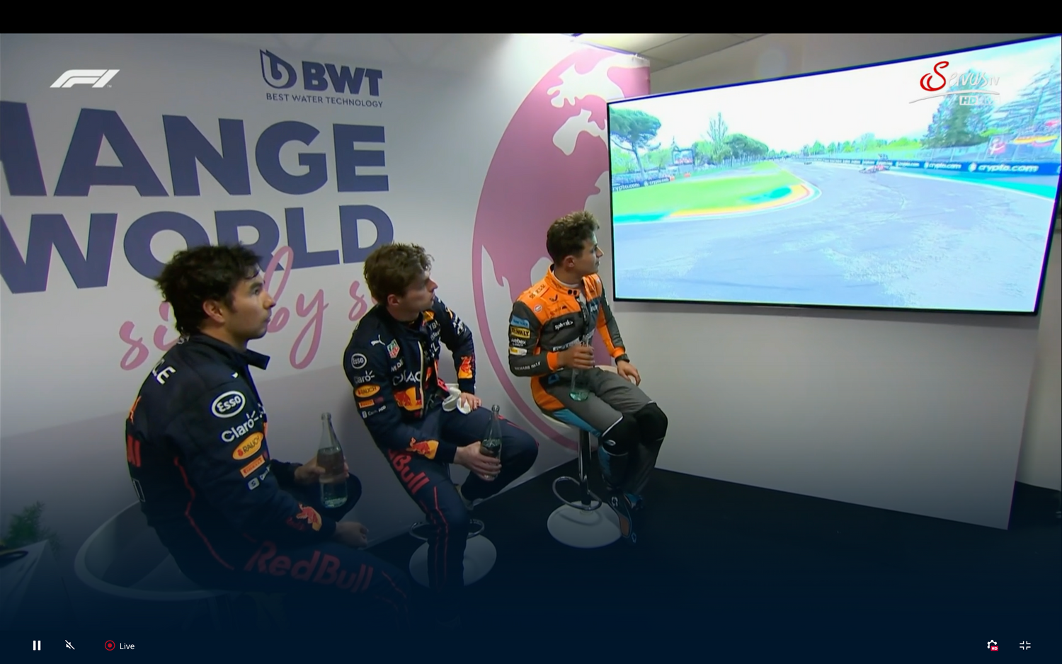 Das Spitzentrio analysiert den Leclerc-Crash.
