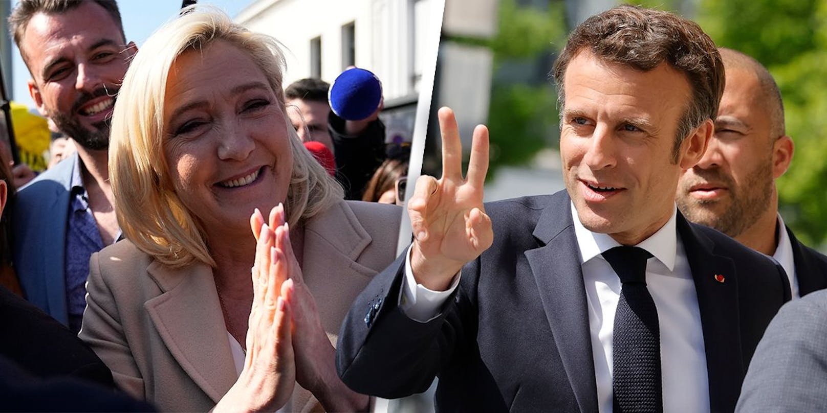 Marine Le Pen oder Emmanuel Macron – heute entscheiden die Franzosen über Zukunft Frankreichs und der EU.
