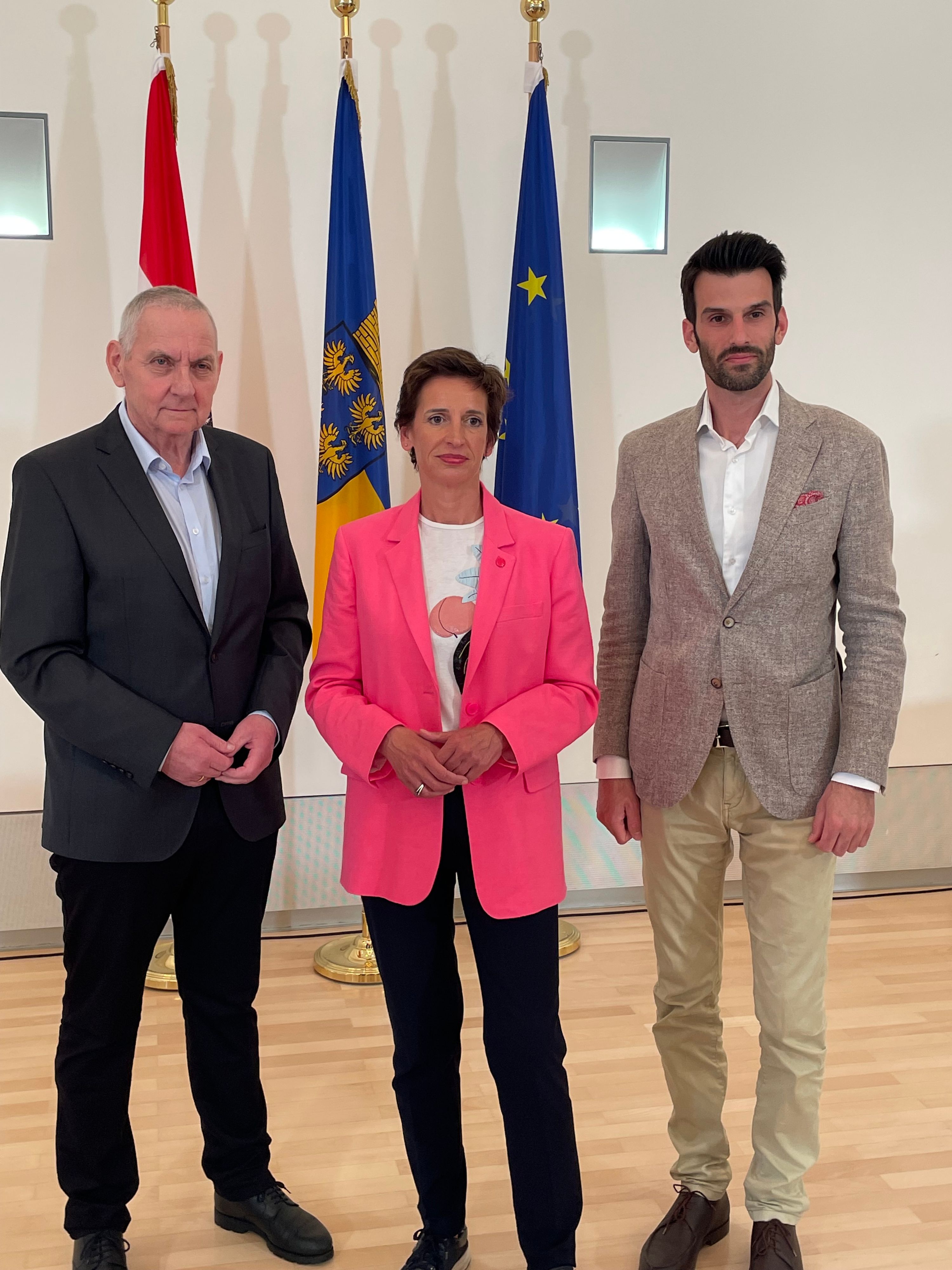 Hundsmüller, Collini und Landbauer (v.l.)