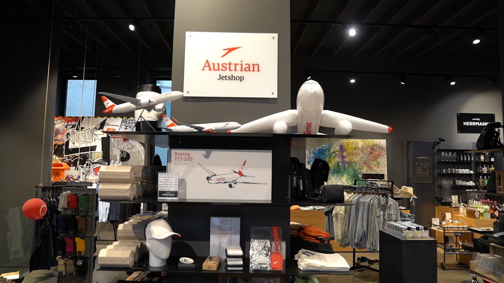 Austrian Airlines vertreibt hier ihre Artikel.