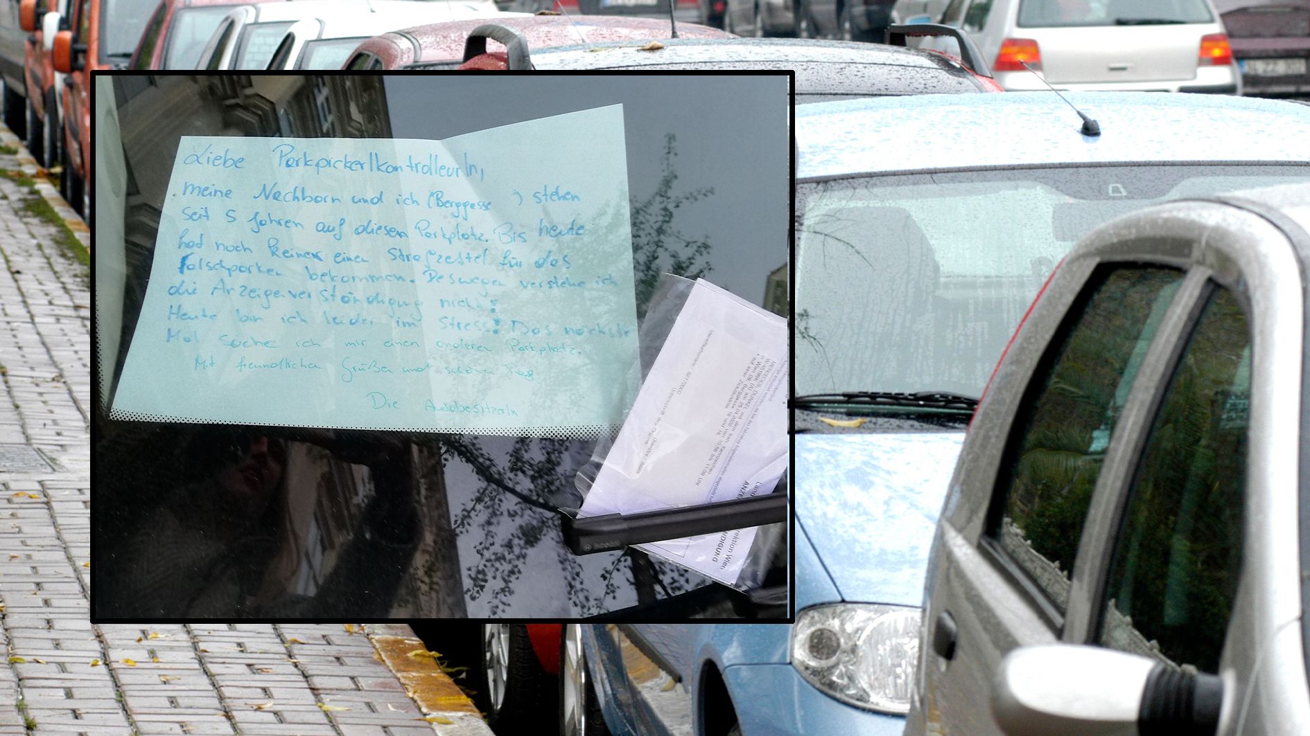 Da konnte jemand seine Parkstrafe nicht akzeptieren.